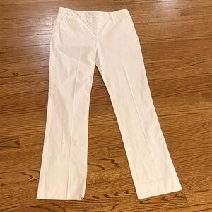 Theory White Max 2 Dress Pants